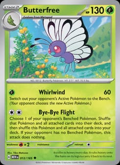 Butterfree 012/165 Uncommon – 151 Pokémon card