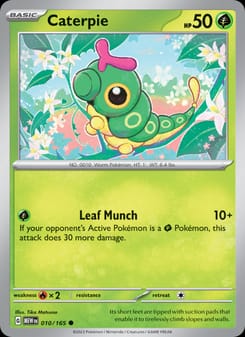 Caterpie 010/165 Common – 151 Pokémon card
