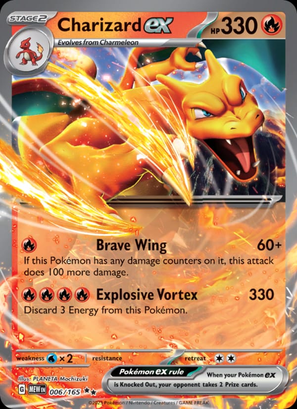 Charizard ex 006/165 151 Pokémon card