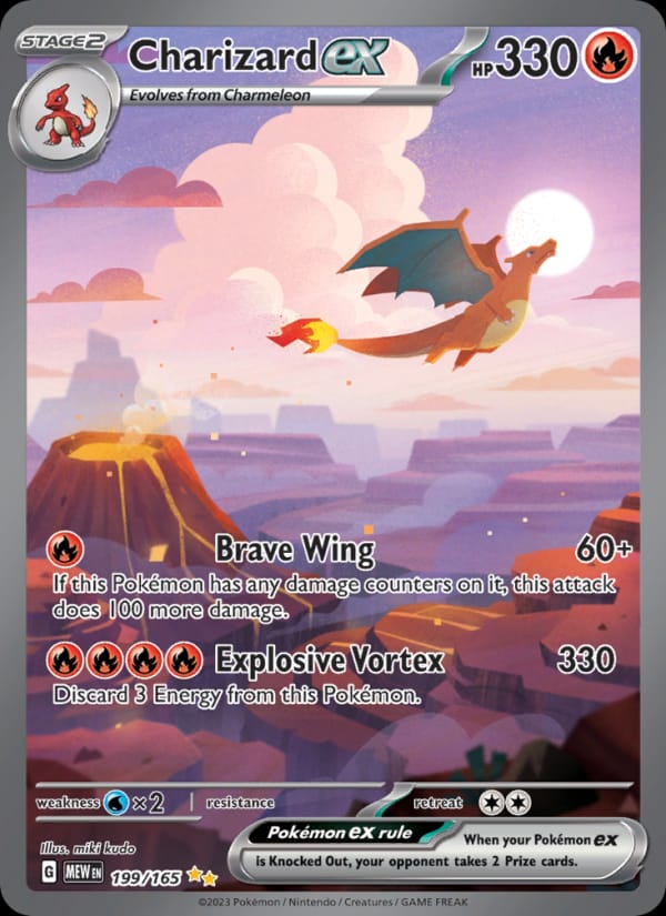 Charizard ex 199/165 151 Pokémon card