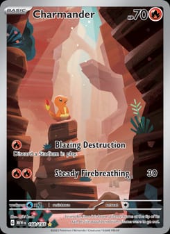 Charmander 168/165 Illustration Rare – 151 Pokémon card