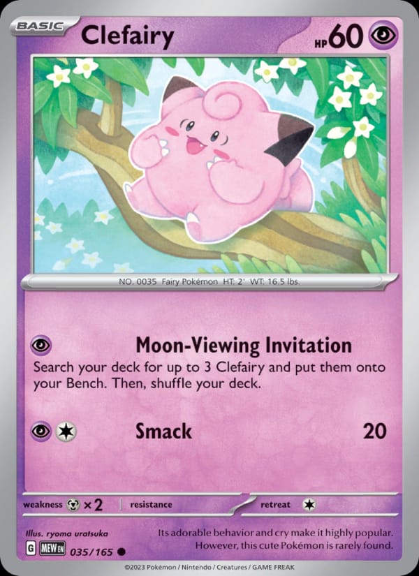 Clefairy 035/165 151 Pokémon card