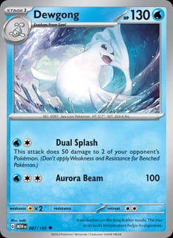 Dewgong 087/165 Uncommon – 151 Pokémon card