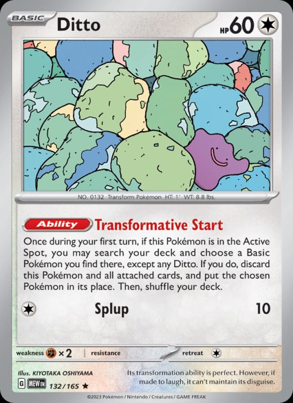 Ditto 132/165 151 Pokémon card
