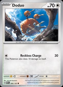 Doduo 084/165 Common – 151 Pokémon card