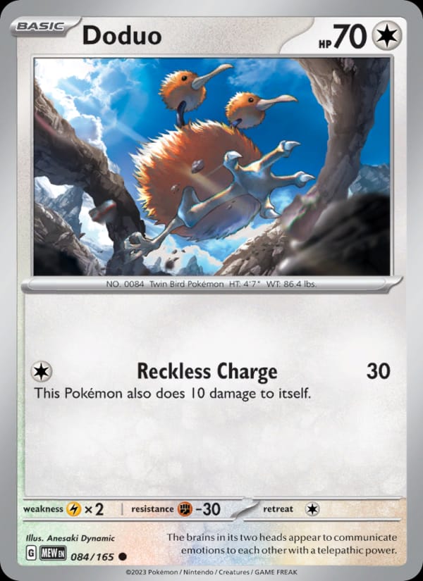 Doduo 084/165 151 Pokémon card