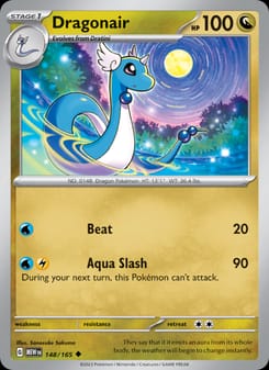 Dragonair 148/165 Uncommon – 151 Pokémon card