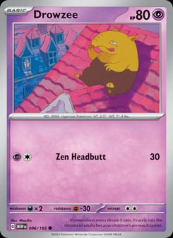 Drowzee 096/165 Common – 151 Pokémon card