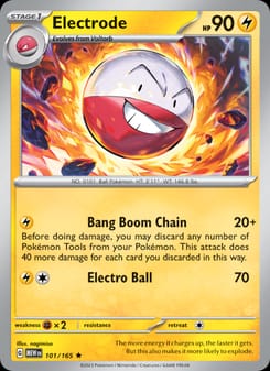 Electrode 101/165 Rare – 151 Pokémon card