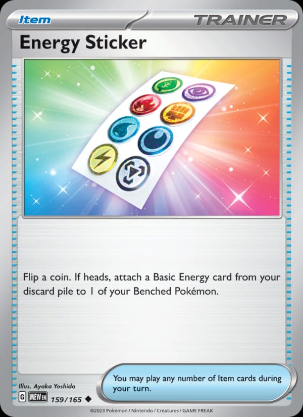 Energy Sticker 159/165 151 Pokémon card