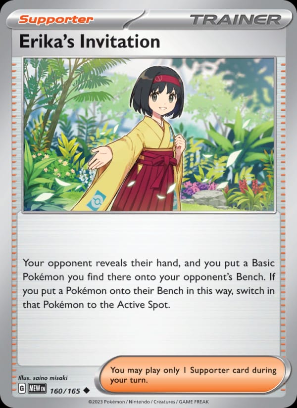 Erika's Invitation 160/165 151 Pokémon card