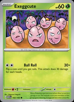 Exeggcute 102/165 Common – 151 Pokémon card
