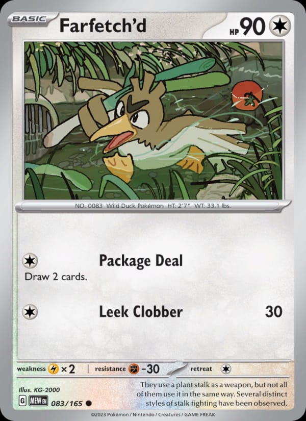 Farfetch'd 083/165 151 Pokémon card
