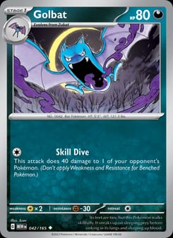 Golbat 042/165 Uncommon – 151 Pokémon card
