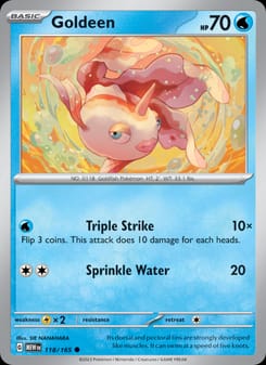 Goldeen 118/165 Common – 151 Pokémon card