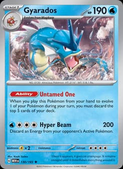 Gyarados 130/165 Rare – 151 Pokémon card