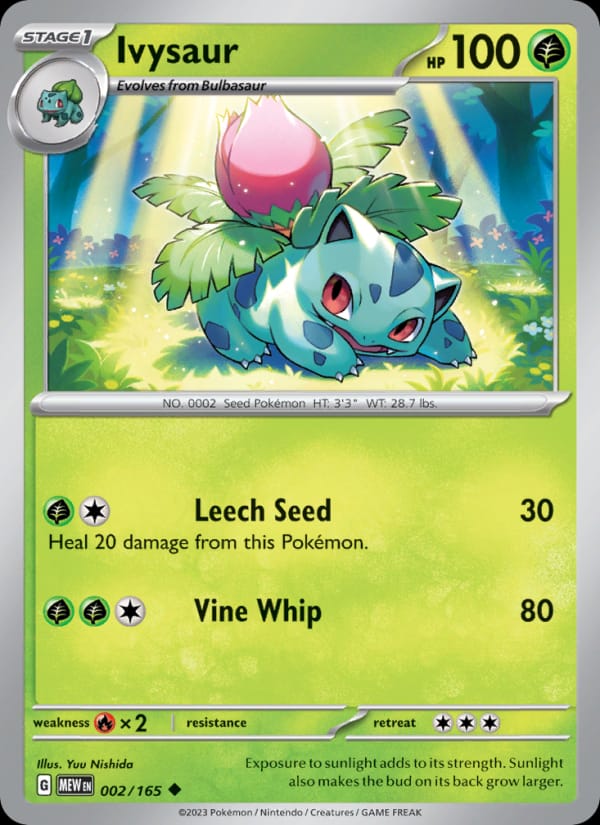 Ivysaur 002/165 151 Pokémon card