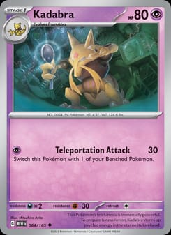 Kadabra 064/165 Uncommon – 151 Pokémon card