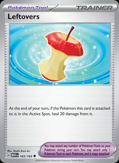 Leftovers 163/165 Uncommon – 151 Pokémon card