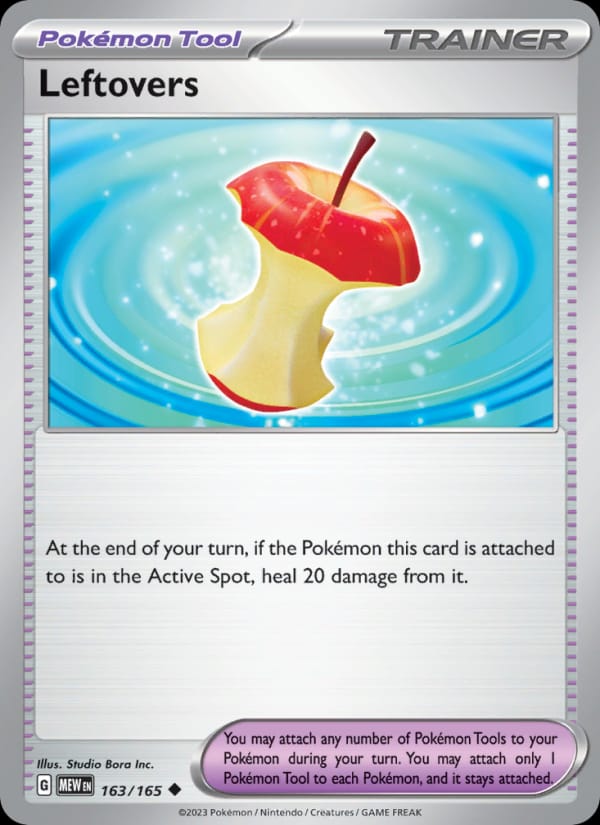 Leftovers 163/165 151 Pokémon card