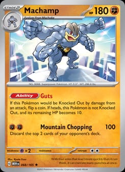 Machamp 068/165 Rare – 151 Pokémon card