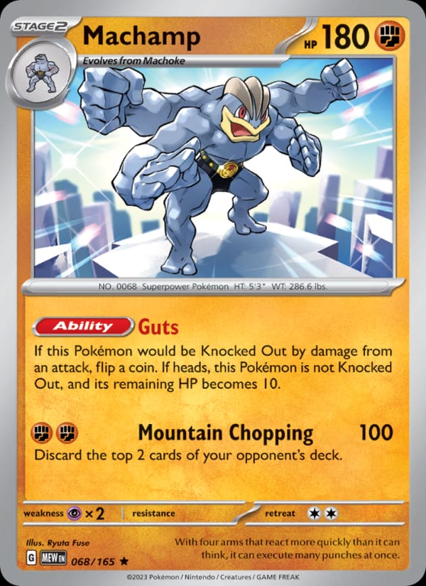 Machamp 068/165 151 Pokémon card