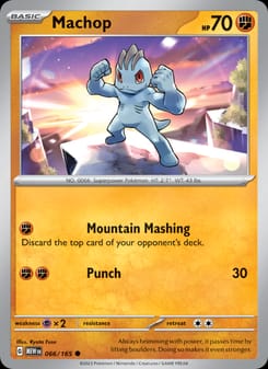 Machop 066/165 Common – 151 Pokémon card