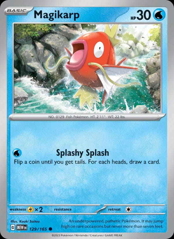Magikarp 129/165 151 Pokémon card