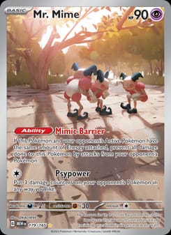 Mr. Mime 179/165 Illustration Rare – 151 Pokémon card