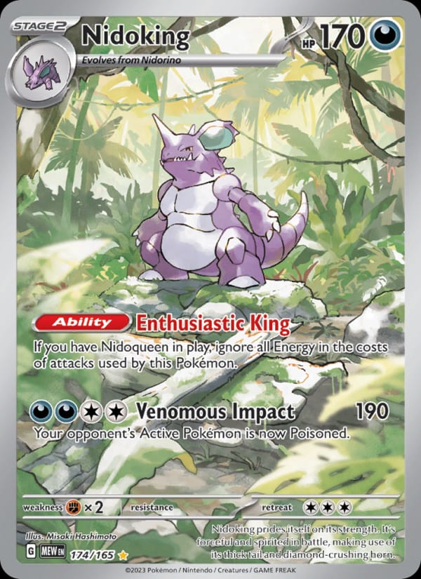 Nidoking 174/165 151 Pokémon card