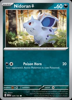 Nidoran♀ 029/165 Common – 151 Pokémon card