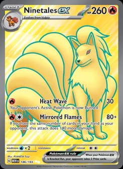 Ninetales ex 186/165 Ultra Rare – 151 Pokémon card