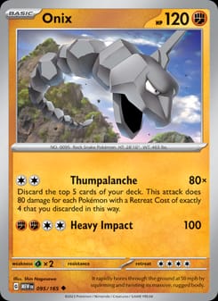 Onix 095/165 Uncommon – 151 Pokémon card