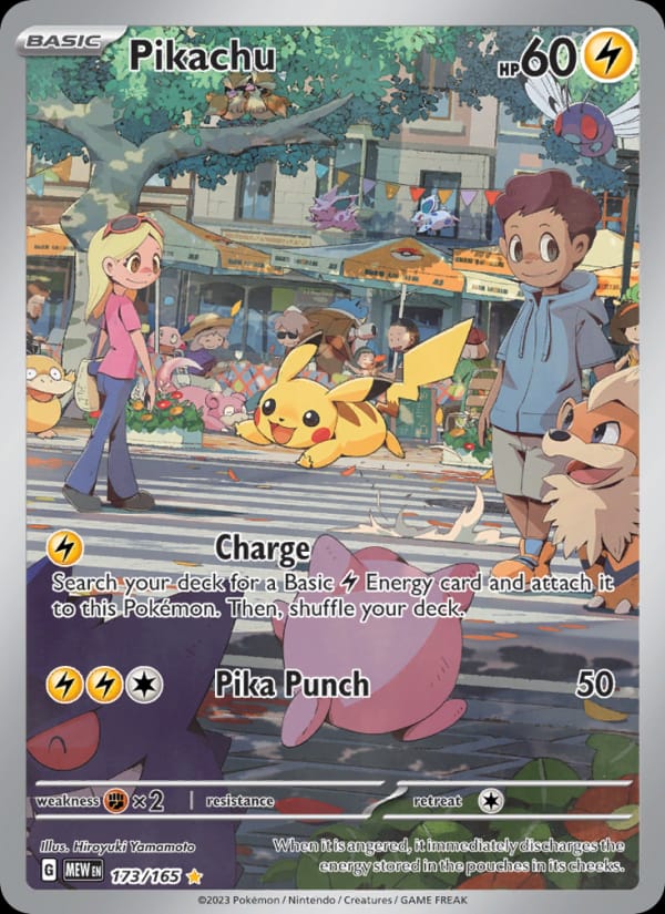 Pikachu 173/165 151 Pokémon card