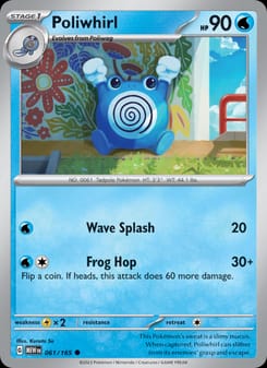 Poliwhirl 061/165 Common – 151 Pokémon card
