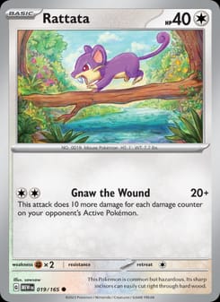 Rattata 019/165 Common – 151 Pokémon card