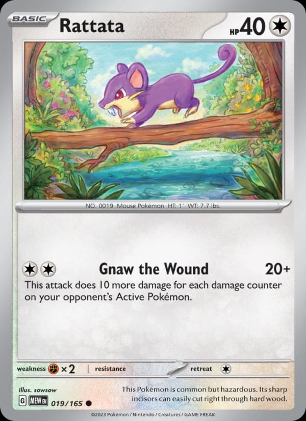 Rattata 019/165 151 Pokémon card