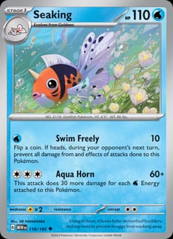 Seaking 119/165 Uncommon – 151 Pokémon card