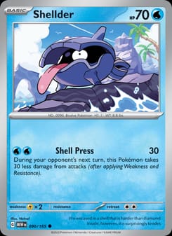 Shellder 090/165 Common – 151 Pokémon card