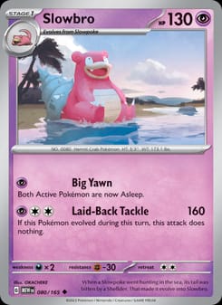 Slowbro 080/165 Uncommon – 151 Pokémon card