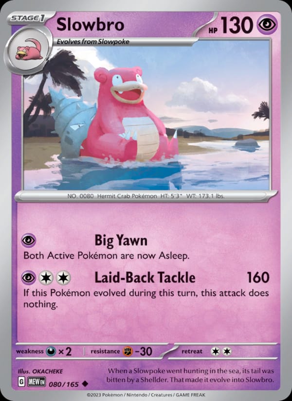 Slowbro 080/165 151 Pokémon card