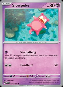 Slowpoke 079/165 Common – 151 Pokémon card
