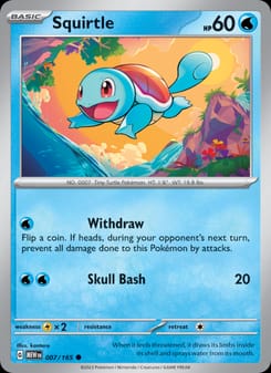 Squirtle 007/165 Common – 151 Pokémon card