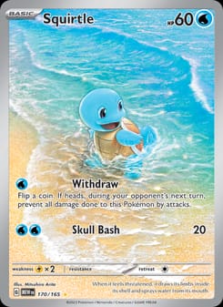 Squirtle 170/165 Illustration Rare – 151 Pokémon card