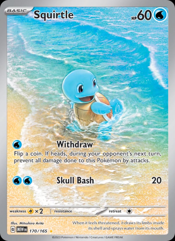 Squirtle 170/165 151 Pokémon card