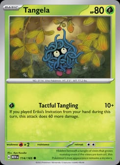 Tangela 114/165 Common – 151 Pokémon card