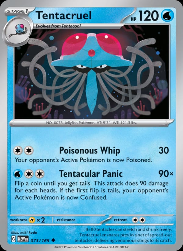 Tentacruel 073/165 151 Pokémon card