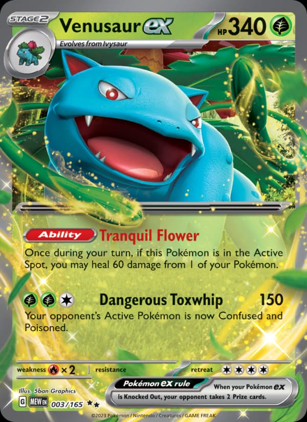 Venusaur ex 003/165 151 Pokémon card