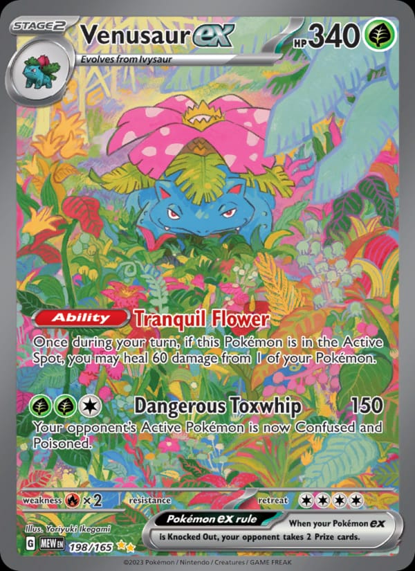 Venusaur ex 198/165 151 Pokémon card