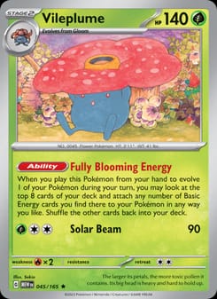 Vileplume 045/165 Rare – 151 Pokémon card